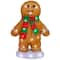 14" LED Lighted Acrylic Gingerbread Man with Scarf Outdoor Christmas Decoration